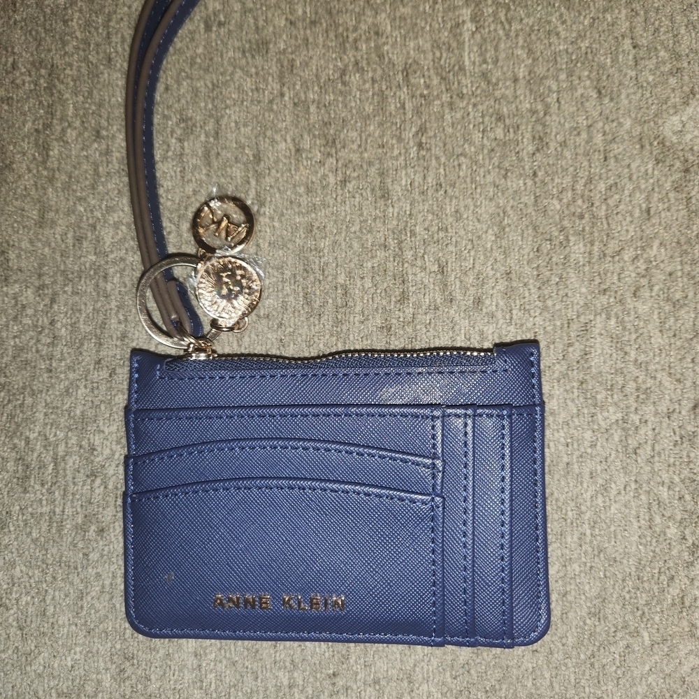Anne Klein Navy Card Holder with Wristlet